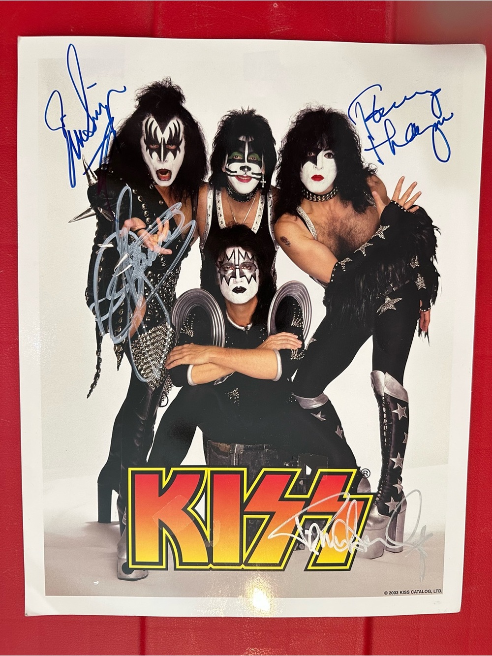 KISS signed poster